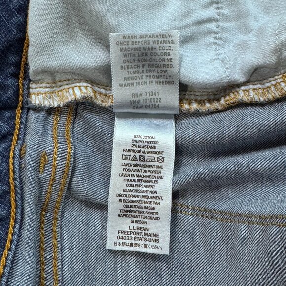 LL Bean Womens Size 18 Reg Blue Denim Classic Fit Jeans Straight Leg High Rise - Picture 13 of 13
